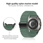 Marine Loop Nylon Watch Band with 3D Curved Film, For Samsung Galaxy Watch Ultra 2025, For Samsung Galaxy Watch Ultra 47mm - Image 9