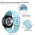 Wave Stitching Silicone Watch Band with 3D Curved Film, For Samsung Galaxy Watch6 Classic 47mm, For Samsung Galaxy Watch6 44mm, For Samsung Galaxy Watch6 40mm - Image 10